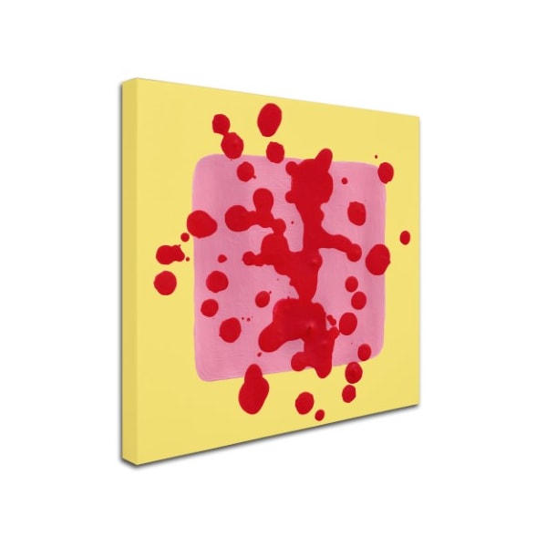 Amy Vangsgard 'Pink Square On Yellow ' Canvas Art,24x24